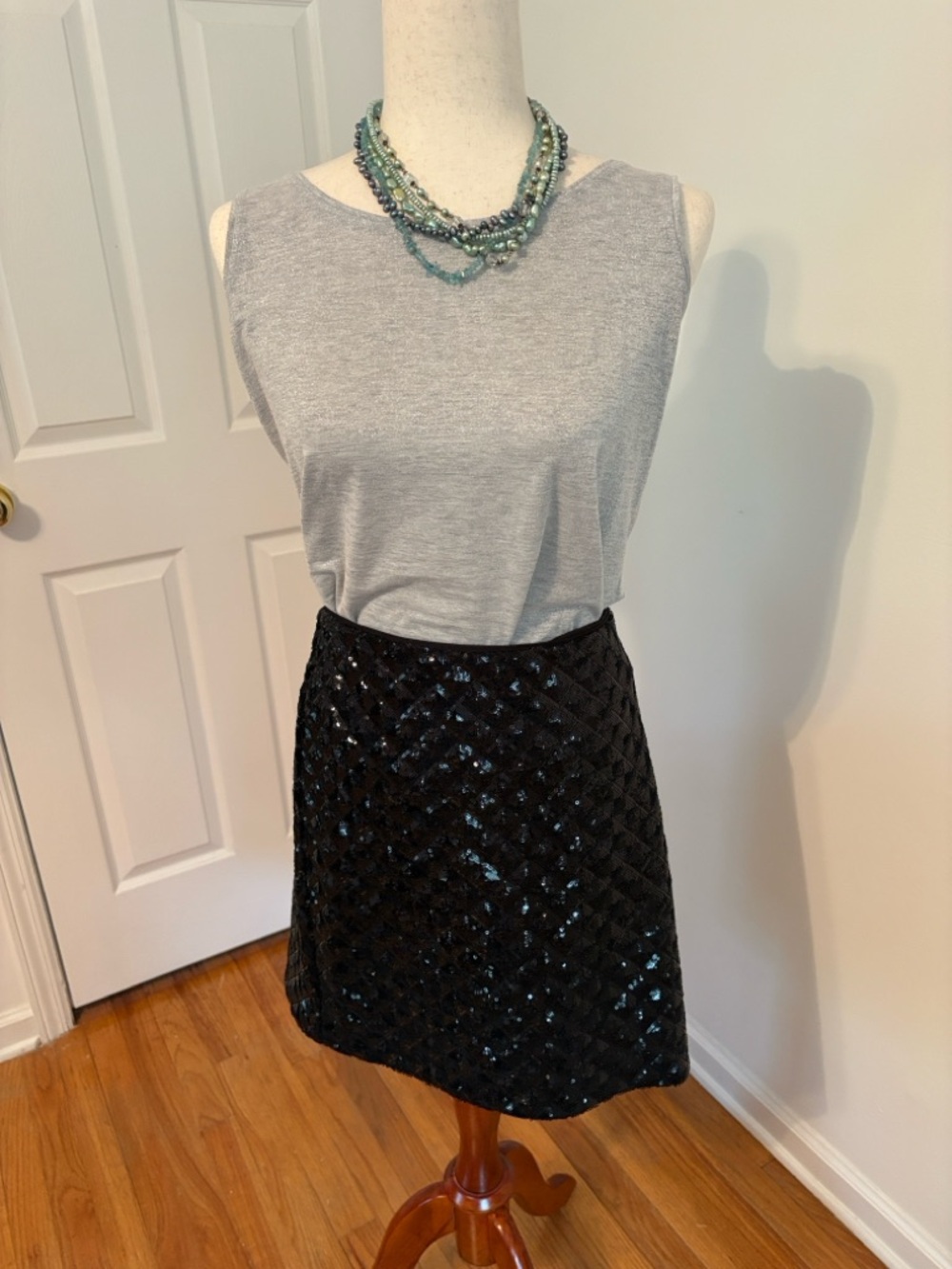 Banana Republic Heritage Pyramid Black Sequin Skirt